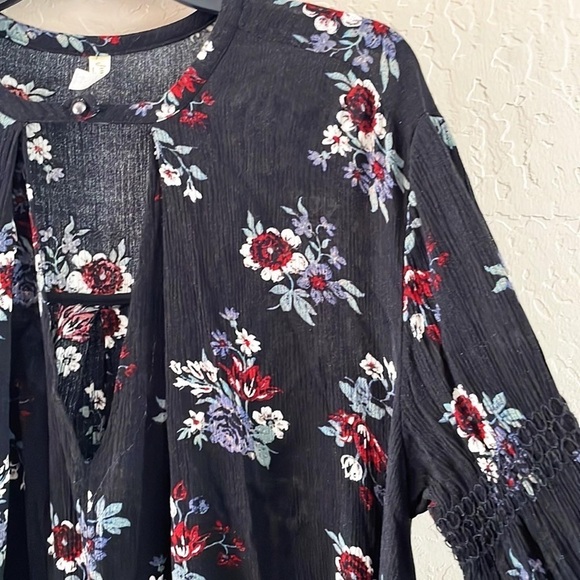 Free People ‘Snap On’ Floral Mini/ Tunic‎ Dress - Picture 5 of 10